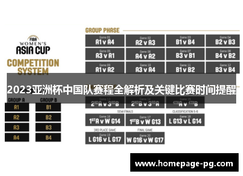 2023亚洲杯中国队赛程全解析及关键比赛时间提醒 2023亚洲杯中国队赛程全解析及关键比赛时间提醒